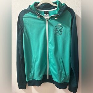 Men's Nike LeBron X Carbonado Atomic Green Full Zip Hoodie sz M